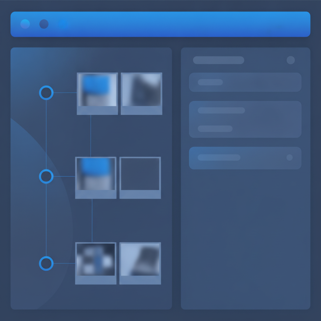a dashboard screen showing a pallet's scan history timeline with attached photos